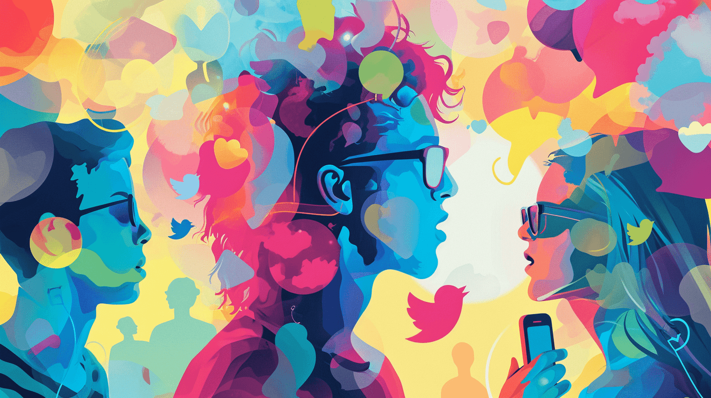 An illustration of Social media distractions